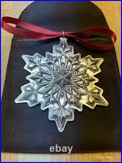 Vintage 2010 Gorham Sterling Silver Snowflake Christmas Ornament with Bag & Box