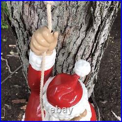 Vintage 27 Barcana Hanging Santa Claus? On Rope Christmas Decoration In/Outdoor