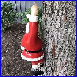 Vintage 27 Barcana Hanging Santa Claus? On Rope Christmas Decoration In/Outdoor