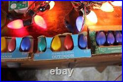 Vintage C9 Size Outdoor Christmas Light Strand 6 Pieces NOMA others Working Cond