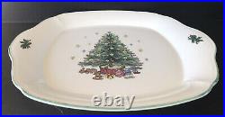 Vintage Christmas Tree Dinner Plates 10 Square Holiday Plates Set Of 6