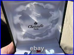Vintage Christofle Paris Christmas Tree Ornament Silver Plate Angels 1995 NEW