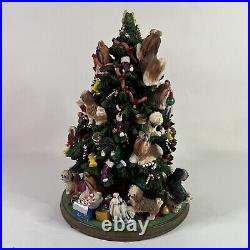 Vintage Danbury Mint Dog Shih Tzu Christmas Tree Sculpture Novelty Shelf Art 12