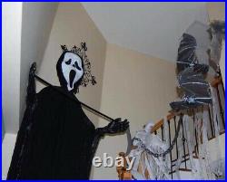 Vintage GIANT 9 FT Ghost Face Hanging Halloween Decoration SUPER RARE