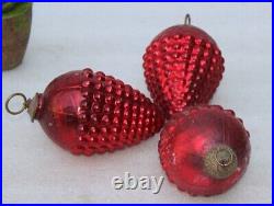 Vintage Glass Kugel Ornaments Unique Tree Light for Christmas Cheer, Collectible