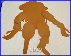 Vintage Halloween Cardboard Decoration Early Beistle DieCut Jointed Pirate 27'