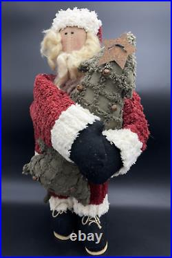 Vintage Honey & Me Cloth Christmas Santa Claus Doll 23 By Lisa Liffick 2004