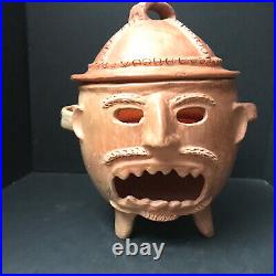 Vintage Jack o lantern Man clay Pottery Halloween eerie year round garden decor