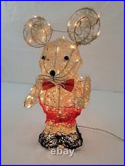 Vintage Light Up 24 Spaghetti Acrylic Mouse Lighted Christmas Decoration Kmart