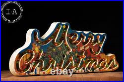 Vintage Lighted Merry Christmas Sign