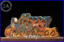 Vintage Lighted Merry Christmas Sign