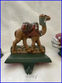 Vintage Midwest Cast Iron Stocking Hanger Santa Car Camel Lion Horse Carousel