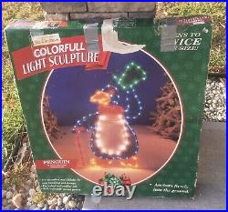Vintage Mr. Christmas Penguin Colorful Light Sculpture 51 1999 #58971