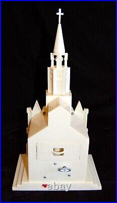 Vintage Raylite Electric Corp Lighted Musical Church Silent Night withBox