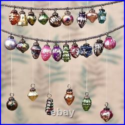 Vintage Retro Style Glass Decorations Christmas Tree Ornaments Balls 50 Pcs Set