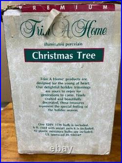 Vintage Trim A Home Premium Illuminated 17 Ceramic Christmas Tree With Box