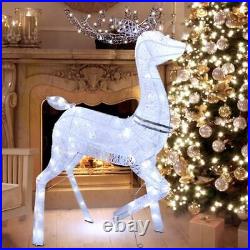 Vipush Lighted Outdoor Christmas Reindeer Decoration Pre-Lit Reindeer for Law