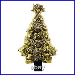 Virginia Metalcrafters WIlliamsburg Brass Pineapple Christmas 2 Stocking Holders