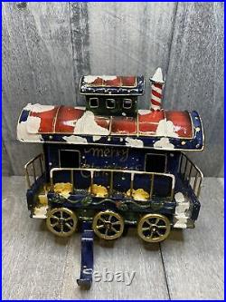 Vtg Christmas Express Stocking Holder Caboose Train Xmas Holiday Rare