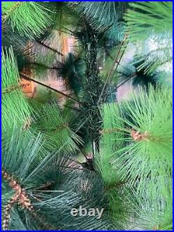 Vtg Rare Two Tone Green 69 Christmas Tree Metal Base & Branches (5.75 Ft)