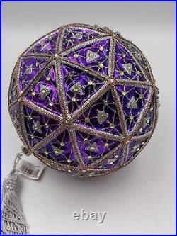 WATERFORD Purple Times Square NYE 2016 GIFT OF WONDER Ball Christmas Ornament 6