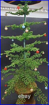 WESTRIM MINI CHRISTMAS TREE GLASS BEADED PREASSEMBLED minitree 16 TALL VINTAGE
