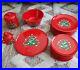 Waechtersbach_Western_Germany_Christmas_Tree_Red_Plates_Serving_Tray_Dishes_Set_01_odo