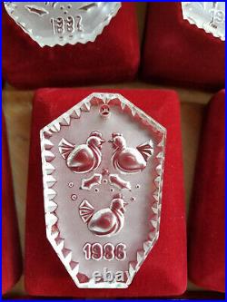 Waterford Crystal 12 Days Christmas ornament 1978 1995 1982 Partridge 18 pc A