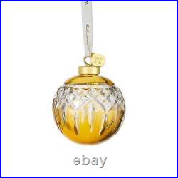 Waterford Lismore 2022 Lismore Amber Bauble Ornament, New in Box