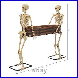 Way to Celebrate Halloween Skeleton Duo Carrying Coffin 5FT DecorationsNEW