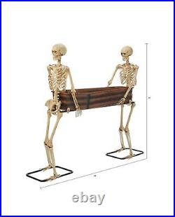 Way to Celebrate Halloween Skeleton Duo Carrying Coffin 5' CONFIRMED ORDER