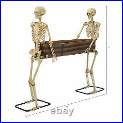 Way to Celebrate Halloween Skeleton Duo Carrying Coffin 5' Fast Shipping