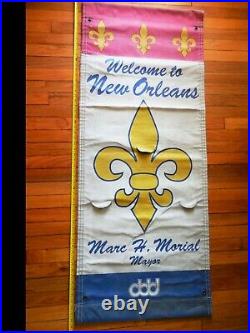 Welcome To New Orleans Banner Canvas 5 Feet Long Banner Circa Mardi Gras 2000