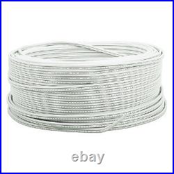 White SPT1 Wire Extension Cord Wire AWG 18 Gauge Zip Cord 100' 250' 1000