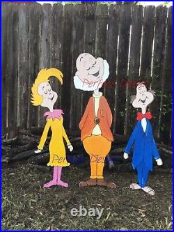 Whoville Characters GRINCH Inspired Sign Yard Art CHRISTMAS Decoration 5 Bundle