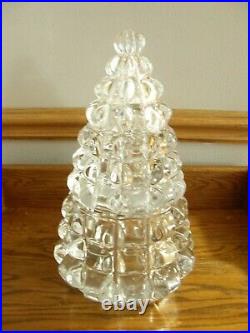 Williams Sonoma Christmas Tree Clear Glass Canister Instant Centerpiece New