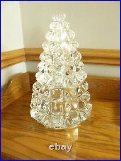 Williams Sonoma Christmas Tree Clear Glass Canister Instant Centerpiece New
