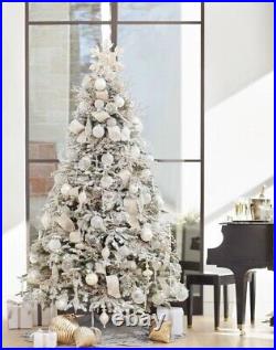 Winter White Base Christmas Tree Ornaments Set 25 Pcs
