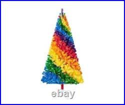 Winter Wonder 7ft Rainbow Spiral Gay Pride Pre-Lit Artificial Christmas Tree
