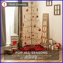 Wrought Iron Christmas Ornament Display Tree Easy Assembly Stand 6ft GREAT ITEM