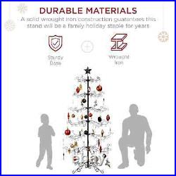 Wrought Iron Christmas Ornament Display Tree Easy Assembly Stand 6ft GREAT ITEM