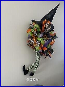 XL Halloween Witch Hat Boots Mesh Custom Wreath NEW
