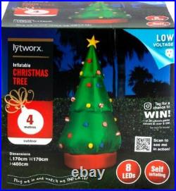 Xmas Inflatable Christmas Tree 4m Indoor Outdoor Lights Low Voltage LED