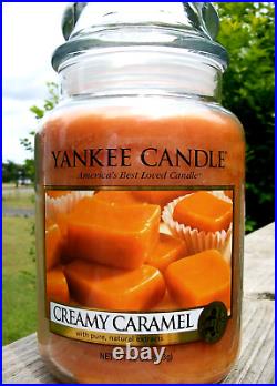 Yankee Candle Retired CREAMY CARAMEL Food Large 22 oz. WHITE LABELRARENEW