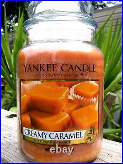 Yankee Candle Retired CREAMY CARAMEL Food Large 22 oz. WHITE LABELRARENEW